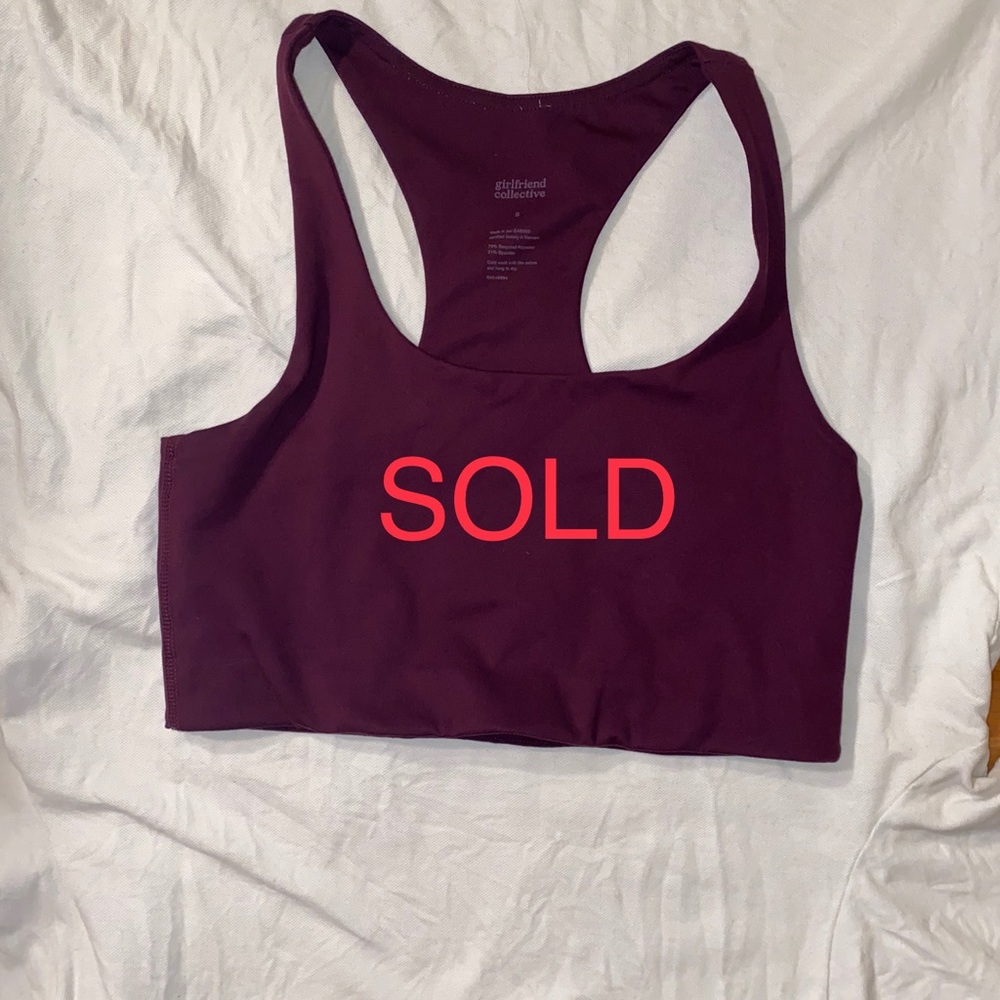 Girlfriend Collective Paloma Bra in Plum